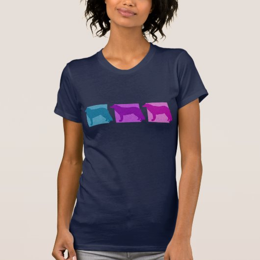 Colorful Kuvasz Silhouettes T-shirt (Voorkant)