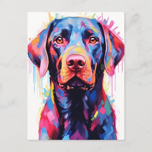 Colorful Labrador Briefkaart (Voorkant)