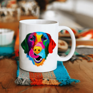 Colorful Labrador Retriever Dog Coffee Mok