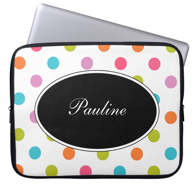 Colorful Laptop Monogram Sleeves (Voorkant)