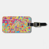 Colorful Las Vegas, Nevada Map Bagagelabel (Voorkant horizontaal)