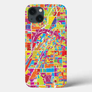Colorful Las Vegas, Nevada Map iPhone 13 Hoesje