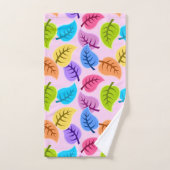 Colorful Leaf Pattern Bad Handdoek (Handdoek)