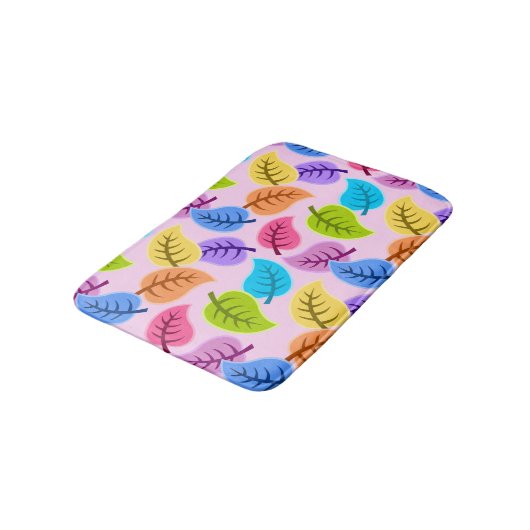 Colorful Leaf Pattern Badmat (Gekanteld)