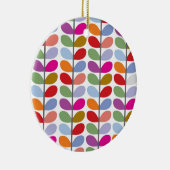 Colorful Leaf Pattern Keramisch Ornament (Rechts)