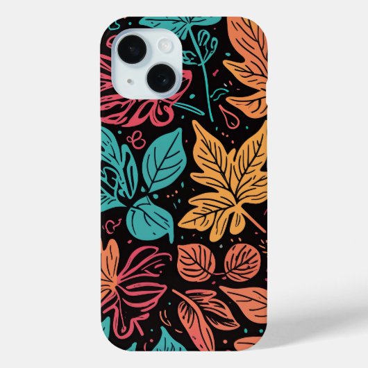 Colorful Leaves iPhone case (Achterkant)