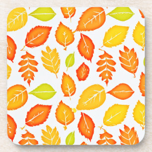 Colorful Leaves Pattern Bier Onderzetter