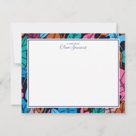 Colorful Leaves Personal Stationery Notitiekaartje