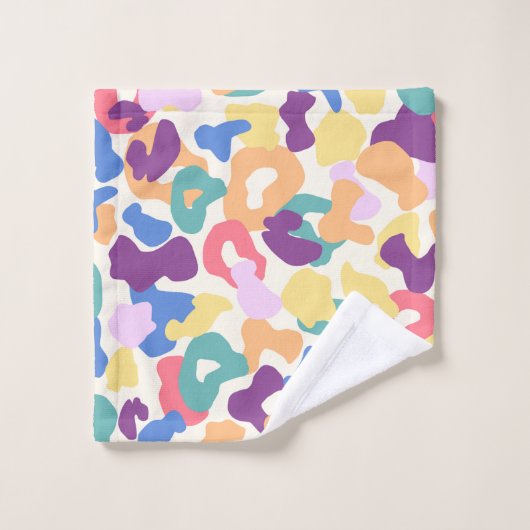 Colorful Leopard Pattern Bad Handdoek (Wasdoekje)