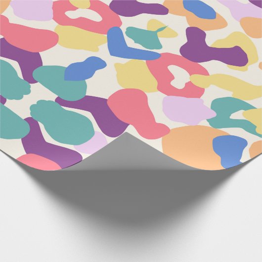 Colorful Leopard Pattern Cadeaupapier (Hoek)