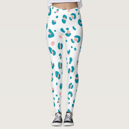 Colorful Leopard Pattern Leggings (Voorkant)