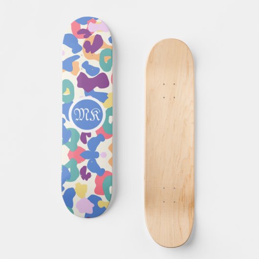 Colorful Leopard Pattern Skateboard (Voorkant)