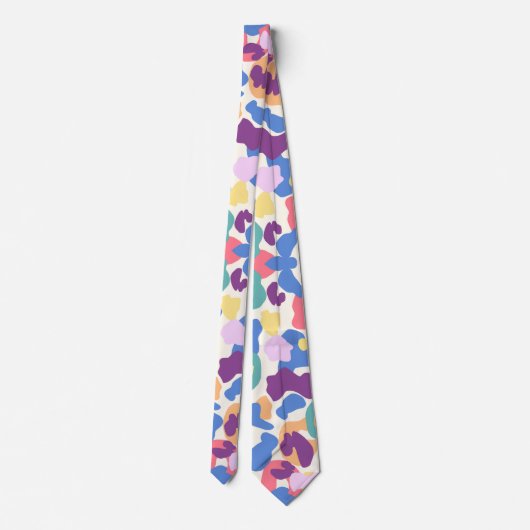 Colorful Leopard Pattern Stropdas (Achterkant)