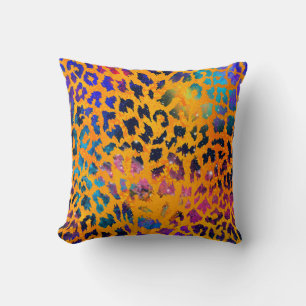 Colorful Leopard Print Sierkussen