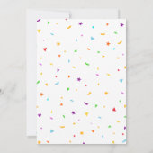 Colorful Lets Party birthday Kaart (Achterkant)