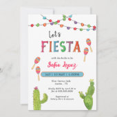 Colorful Lets's Fiesta Bridal Shower Invitation (Devant)