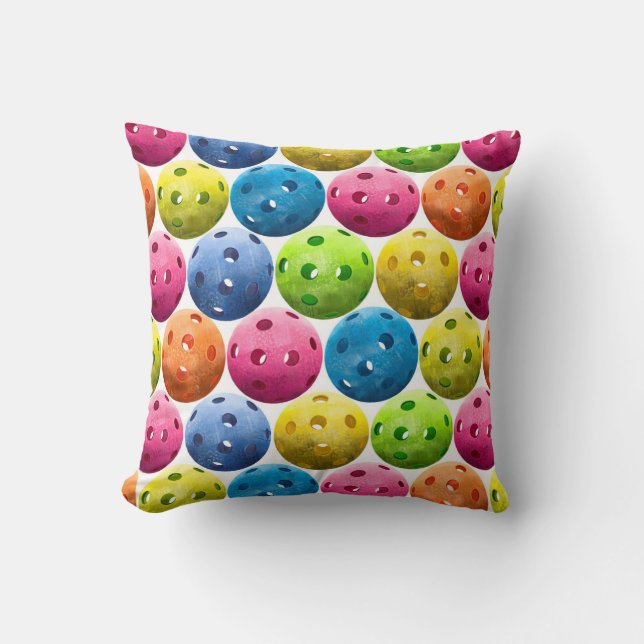 Colorful, leuk Pickleball Pillow Kussen (Voorkant)