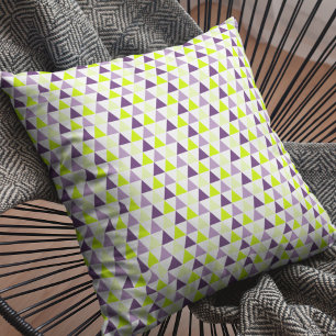 Colorful Lime Green Paars Geometric Pattern Kussen