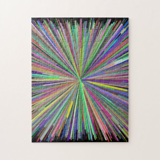 Colorful Line Burst Pattern Puzzle Legpuzzel (Verticaal)
