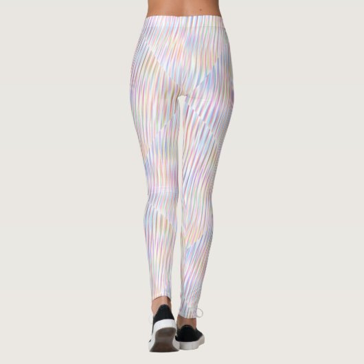 Colorful line Pattern Design wave art Leggings (Achterkant)
