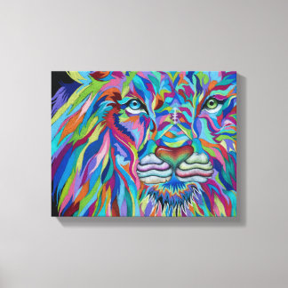 Colorful Lion Canvas Afdruk