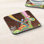 Colorful Liquid Reality Bier Onderzetter (Linkerzijde)