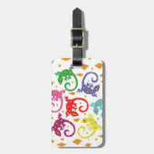 Colorful Lizards Bagagelabel (Voorkant verticaal)