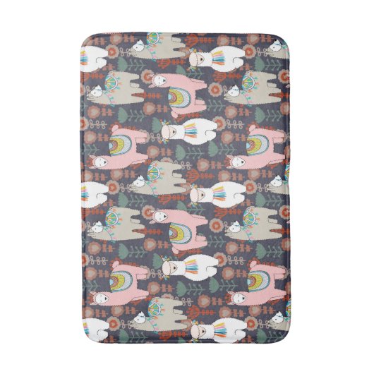 Colorful Llamas Pattern Badmat (Voorkant Verticaal)