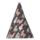 Colorful Llamas Pattern Feesthoedjes (Rechts)