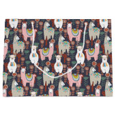 Colorful Llamas Pattern Groot Cadeauzakje (Voorkant)