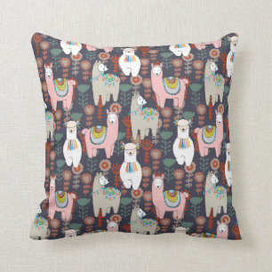 Colorful Llamas Pattern Kussen