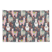 Colorful Llamas Pattern Kussensloop (Achterkant-Rechts)