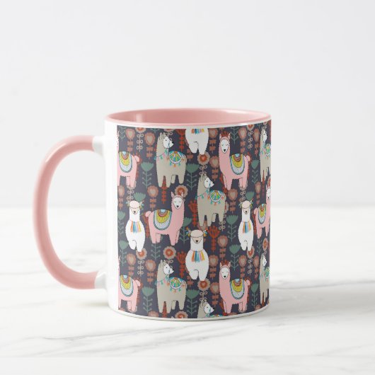Colorful Llamas Pattern Mok (Links)