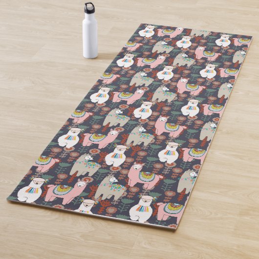 Colorful Llamas Pattern Yogamat (In situ)