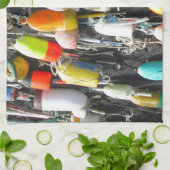 Colorful Lobster Buoys Theedoek (Gevouwen)