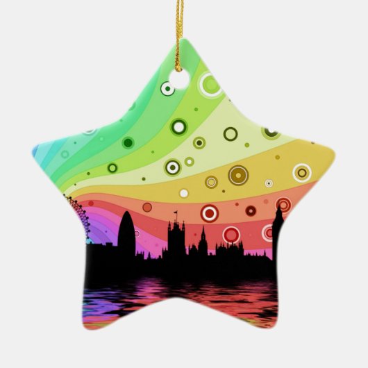 Colorful London Keramisch Ornament (Voorkant)