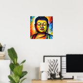 Colorful Lord Buddha Poster (Thuiskantoor)