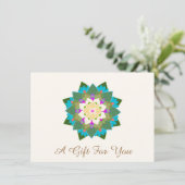 Colorful Lotus Floral Mandala Gift Certificate (Staand voorkant)