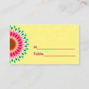 Colorful Lotus Floral Wedding Seating Plcecard Dou Plaatskaartje