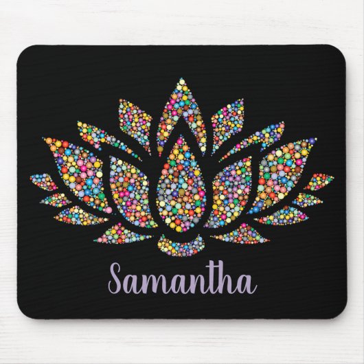 Colorful Lotus Flower Design Mousepad Muismat (Voorkant)