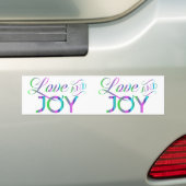 Colorful Love and Joy Bumpersticker (Op auto)