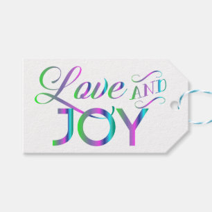 Colorful Love and Joy Cadeaulabel