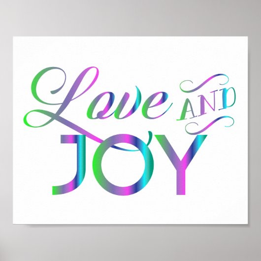 Colorful Love and Joy Poster (Voorkant)