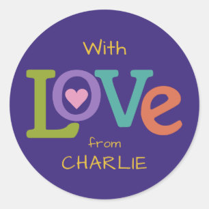 Colorful Love autocollants personnalisés