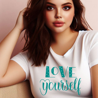 Colorful Love zelf quote Plus Size T-Shirt