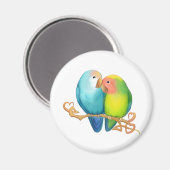 Colorful Lovebird Magnet Magneet (Voorkant / Achterkant)