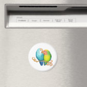 Colorful Lovebird Magnet Magneet (Insitu (Vaatwasser))