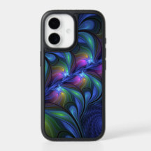 Colorful Luminous Abstract Blue Pink Green Fractal