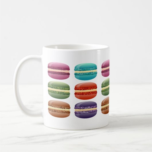 Colorful Macarons Koffiemok (Links)