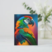 Colorful Macaw Parrot Bird Painting Briefkaart (Staand voorkant)